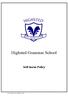 Highsted Grammar School. Self-harm Policy SELF-HARM POLICY FEBRUARY