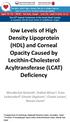 Density Lipoprotein (HDL) and Corneal Opacity Caused by Lecithin-Cholesterol