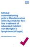 Clinical commissioning policy: Bendamustine with rituximab for first line treatment of advanced indolent non-hodgkin s lymphoma (all ages)
