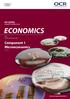 ECONOMICS. Component 1 Microeconomics. AS LEVEL Exemplar Candidate Work.  For first teaching in 2015.