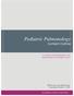 Pediatric Pulmonology Content Outline