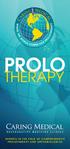 EXPERTS IN THE FIELD OF COMPREHENSIVE PROLOTHERAPY AND ORTHOBIOLOGICS
