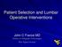 Patient Selection and Lumbar Operative Interventions