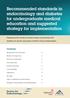 Recommended standards in endocrinology and diabetes for undergraduate medical education and suggested strategy for implementation