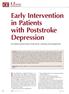 Early Intervention in Patients with Poststroke Depression