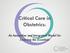 Critical Care in Obstetrics: An Innovative and Integrated Model for Learning the Essentials