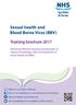 Sexual health and Blood Borne Virus (BBV) Training brochure 2017