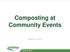 Composting at Community Events. September 18, 2015