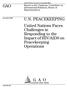 a GAO GAO U.N. PEACEKEEPING United Nations Faces Challenges in Responding to the Impact of HIV/AIDS on Peacekeeping Operations