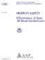 HIGHWAY SAFETY Effectiveness of State.08 Blood Alcohol Laws