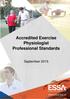 Accredited Exercise Physiologist Professional Standards