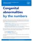 Congenital abnormalities. by the numbers