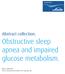 Obstructive sleep apnea and impaired glucose metabolism.