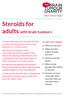 Steroids for adults with brain tumours