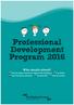 Professional Development Program 2016