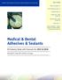 Medical & Dental Adhesives & Sealants