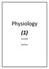 Physiology (1) 27/3/2018. Hala Nsour