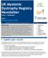 UK Myotonic Dystrophy Registry Newsletter Issue 2 September