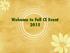 Welcome to Fall CE Event 2015