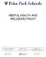 MENTAL HEALTH AND WELLBEING POLICY