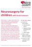 Neurosurgery for children with brain tumours