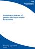 Guidance on the use of patient-education models for diabetes