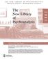 The New Library of Psychoanalysis
