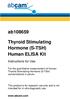 Thyroid Stimulating Hormone (S-TSH) Thyroid Stimulating