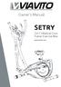 Owner s Manual. SETRY. 2-in-1 Elliptical Cross Trainer Exercise Bike.