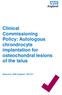 Clinical Commissioning Policy: Autologous chrondrocyte implantation for osteochondral lesions of the talus