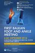 FIRST BALKAN FOOT AND ANKLE MEETING