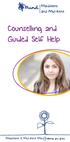 Counselling and Guided Self Help