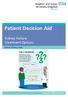 Patient Decision Aid. Kidney Failure Treatment Options. Patient Information. Sussex Kidney Unit