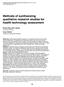 Methods of synthesizing qualitative research studies for health technology assessment