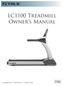 LC1100 Treadmill Owner s Manual