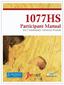 1077HS. Participant Manual. for Community Advisory Boards. School of Nursing, University of Medicine & Dentistry of New Jersey