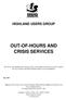 OUT-OF-HOURS AND CRISIS SERVICES