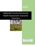 Highlands County Community Health Assessment: Executive Summary