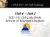 CDSA ICD-10-CM Training. Unit 4 - Part 2 ICD-10-CM Code Book Review of Relevant Chapters