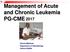 Management of Acute and Chronic Leukemia PG-CME Vikram Mathews Department of Haematology Vellore