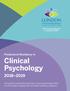 Clinical Psychology. Predoctoral Residency in