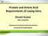 Protein and Amino Acid Requirements of Laying Hens