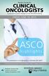 Review Course for CLINICAL ONCOLOGISTS. A symposium to present highlights of the 2015 ASCO meeting FRIDAY, JUNE 19, 2015