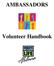 AMBASSADORS. Volunteer Handbook