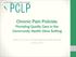 Chronic Pain Policies: Providing Quality Care in the Community Health Clinic Setting