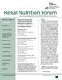 Renal Nutrition Forum