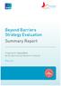 Beyond Barriers Strategy Evaluation Summary Report. Prepared for beyondblue by the Ipsos Social Research Institute
