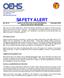 SAFETY ALERT ANNUAL NOTIFICATION OF ENVIRONMENTAL HEALTH AND SAFETY PROCEDURES