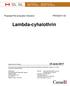 Proposed Re-evaluation Decision. Lambda-cyhalothrin