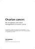 Ovarian cancer: the recognition and initial management of ovarian cancer
